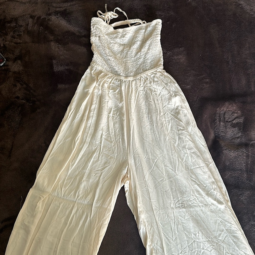 Beige color romper long